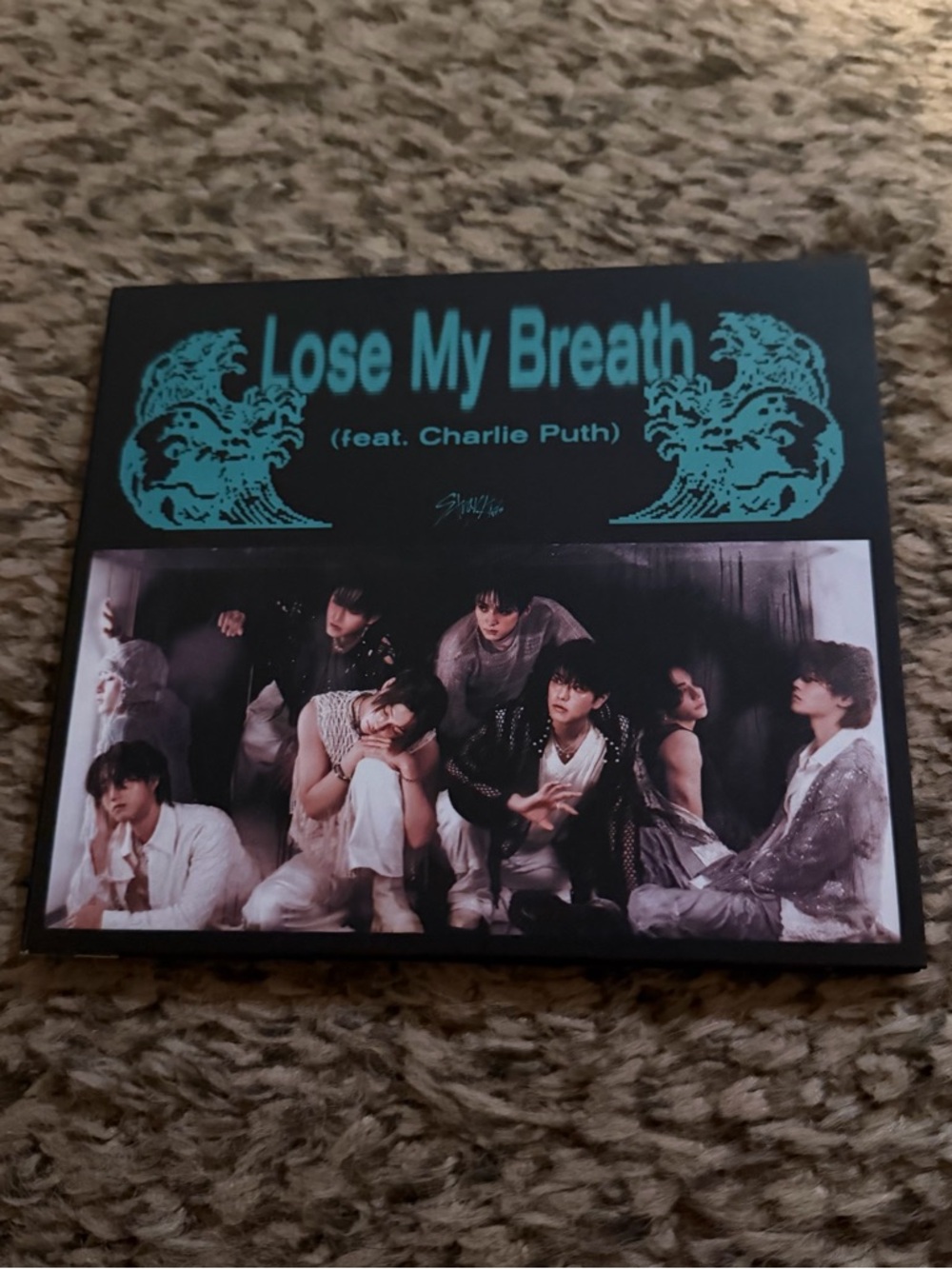 Stray Kids Lose My Breath (feat. Charlie Puth) CD Cover - Teal & Black